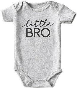 shlrzy Handsome just Like dad Newborn Baby boy Clothes Unisex Funny Baby Bodysuits for Girls, Little Brother Gray729, 0-3Months