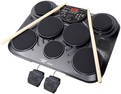 Pyle Portable, Tabletop Set Machine, Electric Drum Pads,LED Display, Mac & PC, Black (PTED01)