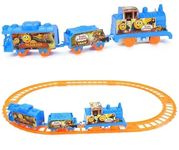 CAKE DECOR™ 9 Pcs Set Gauge Electric Train Plastic Toys for Cake Decoration Cake Toppers