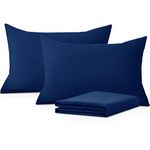 Moonlight Bedding Pillow Cases 2 Pack – Navy Pillowcases Envelope Closure Super Soft Brushed Microfiber Standard House Wife Pillow Covers, (50 X 75 CM)