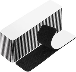 24 Pairs Reusable Strong Velcro Strips with Adhesive Backing, Perfect as Sticky Tape for Furniture Walls Storage Shoe Laces Door Frames, 10 x 2.5cm Reusable Damage Free Mounting Solution