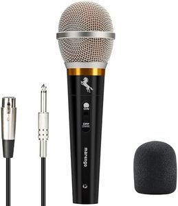 Marengo Handheld Dynamic Microphone for Karaoke Singing, Wired XLR Microphone with On and Off Switch and 13ft Detachable XLR Cable