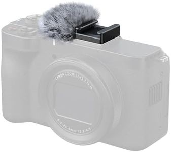 SMALLRIG PowerShot V1 Furry Windscreen, Cold Shoe Adapter with Wind Muff Windshield for Canon PowerShot V1, Wind Furry Noise-Reduction, Cold Shoe Mount Compatible with Fill Lights/Microphones - 5989