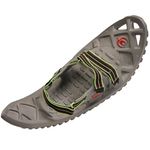 Crescent Moon Luna Flexible Lightweight Foam Recreational Running Snowshoes with Hook and Loop Binding for Adults, Fits Shoe Size 6Y to 12M, Gray