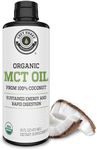 MCT Oil Organic - C10 C8 MCT Oil for Sustained Mental Energy & Focus Support - MCT Oil Organic For Coffee, Smoothies, & More - Palm Free Vegan Keto & Paleo Friendly 16 Fl Oz - Non-GMO - Aceite De Coco