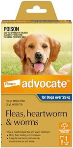 Advocate Dog, Monthly Spot-On Protection from Fleas, Heartworm & Worms, Single Pack Flea Treatment for XL Dogs Over 25 kg, 1 Pack