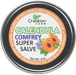 Creation Farm - Super Salve Calendula Herb Balm - 4 Oz Salve Tin - Consuelda Hierbas - Pomada