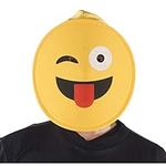 Dress Up America Face with Tongue Emoji Mask for Adults, Funny Head Mask Accessory (one size)
