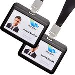 2 Sets Horizontal ID Badge Card Hol