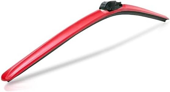 Clix Wipers - 18" Red Automotive Replacement Wiper Blade (Pack of 1) Universal Clip On All-Weather Flex Frame Windshield Wiper