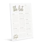 Bliss Collections Grocery List Pad for Fridge, Luxe Tear Off Notepad for Refrigerator, 176 mm x 250 mm, 50 Sheets