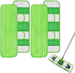 4 Pack Microfiber Mop Pads for Swiffer XL Mops Reusable Wet and Dry Mopping Cloths Compatible with Swiffer Sweeper XL,Washable XL Mop Refills Replacement for All Hardwood Dry & Wet Cleaning.