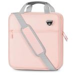 MoKo Zipper Binder, 3 Inch 3 Ring Binder with Zipper,700 Sheets Capacity Zipper Binder with Shoulder Strap & Handle,Multi-Pocket Zipper Binder Organizer for Middle School, Pink + Gray