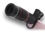 Universal 20X Clip-On Telephoto Telescope Mobile Phone Zoom Lens, HD Optical Glass Lens External Mobile Phone Telescope, for Target Shooting Hunting Bird Watching Concert Match