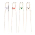 Compac Home Easy-to-Use Chopsticks, Plastic Dishwasher Safe, Great for All Ages, Parties, Stocking Stuffer, 4 Count