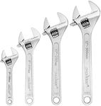 HORUSDY 4-Piece Adjustable Wrench Set, CR-V Steel Shifter, Crescent Wrenches Set(6-inch, 8-inch, 10-inch, 12-inch)