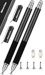 Dimples Excel Stylus for All Touch Screens Stylus for iPad Stylus pens Tablet Stylus Pen (Black+Black)