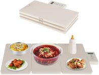 GiantexUK Foldable Food Warming Tray, Full Surface Electric Food Warmer with 6 Timers, 8 Temperature Settings & Tempered Glass Plates, Hot Plate Warming Mat for Buffet Party Gatherings Dinners