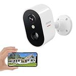 DEKCO Security Cameras Wireless Outdoor, Battery Operated Camera Surveillance Exterieur for Home Security, 1080P WiFi Camera with PIR Human Motion Detection & Siren, 2 Way Audio, IP66 Waterproof