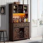 LUXOAK 72" Coffee Bar Wine Cabinet 