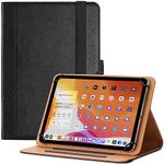 ProCase 9-10.9 inch Universal Tablet Case, Soft Leather Folio Stand Protective Universal Case with Elastic Adjustable Band and Multiple Viewing Angles -Black