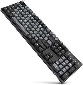 DURGOD Heavy Duty Mechanical Keyboard with Cherry MX Brown Switches N-Key Rollover 104 Keys(PBT Keycaps) Type C Interface for Gamer/Typists/Office/Home (Space Grey，ANSI/US)