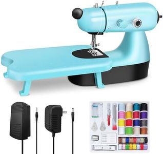 Mini Sewing Machine, Upgraded Electric Sewing Machine with Sewing Bag, Expansion Board, LED Light, Fast Stitch Suitable for Clothes,Cutains,Jeans,DIY Home Travel