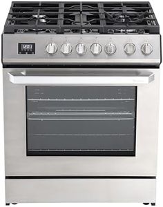 Rangaire RRG303TS 30" Gas Range Oven with Timer - Stainless Steel, Sealed Burners, Convection Fan, Easy Reach Racks