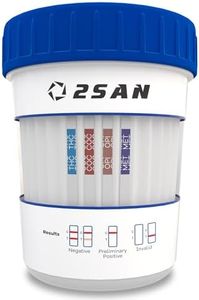 2San 4-Panel Drug Test Cup – Fast 5-Min Results – Detects THC, Cocaine (COC), Methamphetamine (MET), Opiates (OPI) – Accurate Home & Workplace Urine Screening Kit