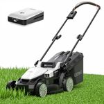 Litheli Cordless Lawn Mower 13 Inch, 5 Heights Adjustment, U20 Series 20V Electric Lawn Mowers for Garden, Yard and Farm, Light-Weight with Brushless Motor, 4.0Ah Portable Battery Included