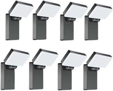 BIRITALO 40W LED Outdoor Wall Light, 3000LM 5000K Neighbor Friendly Porch Light, IP65 Waterproof Anti-Rust, 360° Adjustable Head for Yard, Garage, Above Door (8Pack)