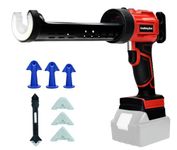 Cordless Caulking Guns for Makita 20V/18V Battery with 450lm LED Light and Four Adjustable Speeds Electric Caulking Adhesive Guns for Kitchen Bathroom Window Filling Sealing（Battery Not Included）