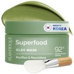 PLANTIFIQUE Clay Mask with Avocado & Superfoods - Korean Face Masks Skincare Products - Dermatologically Tested - Masque Visage Beauté - Gift Idea, 110g / 3.88 fl oz