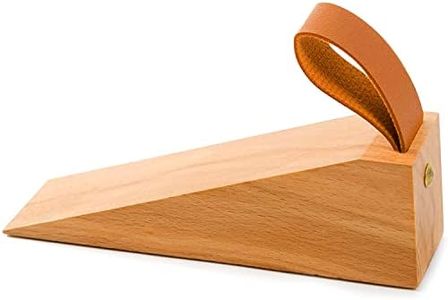 Wooden Door Stopper, Solid Wood Non-Slip Door Wedges, Sturdy and Durable Door Stop Wedge, Door Stopper Fit for Door Bottom Seam (0.2" - 1.2") 1 PCS