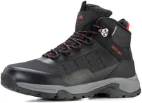 OUTJET Men's Waterproof Hiking Boots Lightweight Breathable All-Terrain Outdoor Ankle Boots Trekking Hiking Shoes