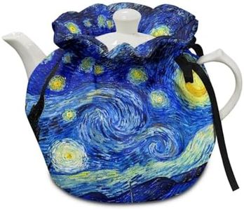 Xoenoiee Starry Night by Van Gogh Print Tea Cosy Cover Teapot Warmer Teapot Cover Tea Pot Decor Cover, Tea Cozy for Kitchen Home Tea Pot Tea Kettle Quilt