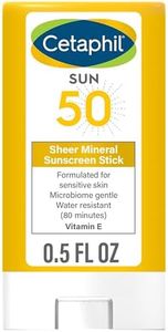 CETAPHIL Sheer Mineral Sunscreen Stick for Face & Body, 0.5oz, 100% Mineral Sunscreen: Zinc Oxide & Titanium Dioxide, Broad Spectrum SPF 50, For Sensitive Skin