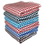 ALOUD CREATIONS Reusable Cotton Cleaning Cloth | Multipurpose Kitchen Napkin | Table Wipe | Multicolour | Medium Size – 12x20 Inches | Pack of 6