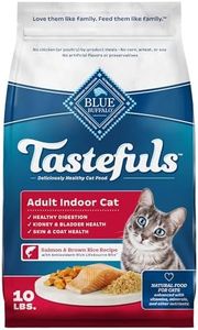 Blue Buffalo Tastefuls Indoor Natural Adult Dry Cat Food, Salmon & Brown Rice 10lb bag