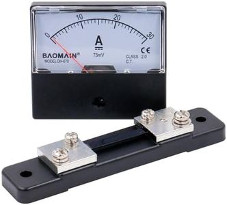 Baomain DH-670 DC 0-30A Analog Amp Panel Meter Current Ammeter + Shunt 1pcs