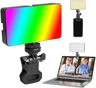 Zomei RGB Fill Light,High Power Rechargeable Clip Video Conference Fill Light with Front & Back Clip, Adjusted 3 Light Modes for Phone, iPhone, Android, Tablet, Laptop, for Vlog,TikTok,Makeup,Selfie