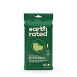 Earth Rated Hypoallergenic Eye Wipes for Dogs and Cats, Fragrance-Free, 60 Count