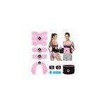 iWarmbase EMS Muscle Stimulator, ABS Trainer Muscle Stimulator, 6 Modes & 19 Intensities Electric Muscle Toner with Fixed Waist Trainer Belt, Six Pack Machine Trainer Full Body Ab/Arm/Hip for Women