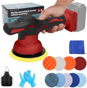 Cordless Car Buffer Polisher Compatible with Milwaukee M18 18V Battery, 6 Inch Car Polishing Machine with Attachments, 6 Speeds Cordless Polisher (Battery Not Included)