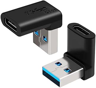 Adaptador de USB C a USB (2 Pack), Seminer Ángulo Recto USB C Hembra a USB 3.1 Macho Adaptador de 90 Grados, 10Gbps Tipo C Convertidor para Samsung, PC, Portátiles