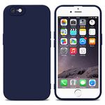 Cadorabo Case compatible with Apple iPhone 6 / 6S in FLUID DARK BLUE - Protective cover made of flexible TPU silicone