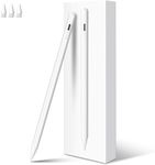 Pencil for Apple iPad 2018-2024, 13 Mins Fast Charge Stylus Pen for iPad Air 3/4/5/M2, iPad Pro 11"/12.9"/M4, iPad Mini 5/6, iPad 6/7/8/9/10 (White) with Palm Rejection, Tilt Sensitivity