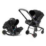 Doona X Baby Car Seat & Travel Stroller Nitro Black - Convertible 0+ Car Seat and Pram with 3 Recline Positions - Ergonomic Pushchair and Travel System - ISOFIX Base Sold Separately