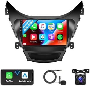 SIXWIN 2G+64G Android Car Stereo for Hyundai Elantra 2011 2012 2013 Radio with Wireless Apple Carplay Android Auto Bluetooth 9 inch Touchscreen with GPS Navigation WiFi HiFi FM RDS Backup Camera MIC