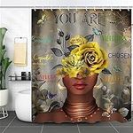 African Woman Shower Curtain Afro A